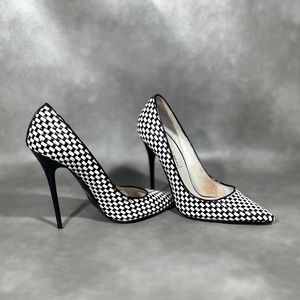 Jeffrey Campbell Darling White Weave Stilettos - 7M
